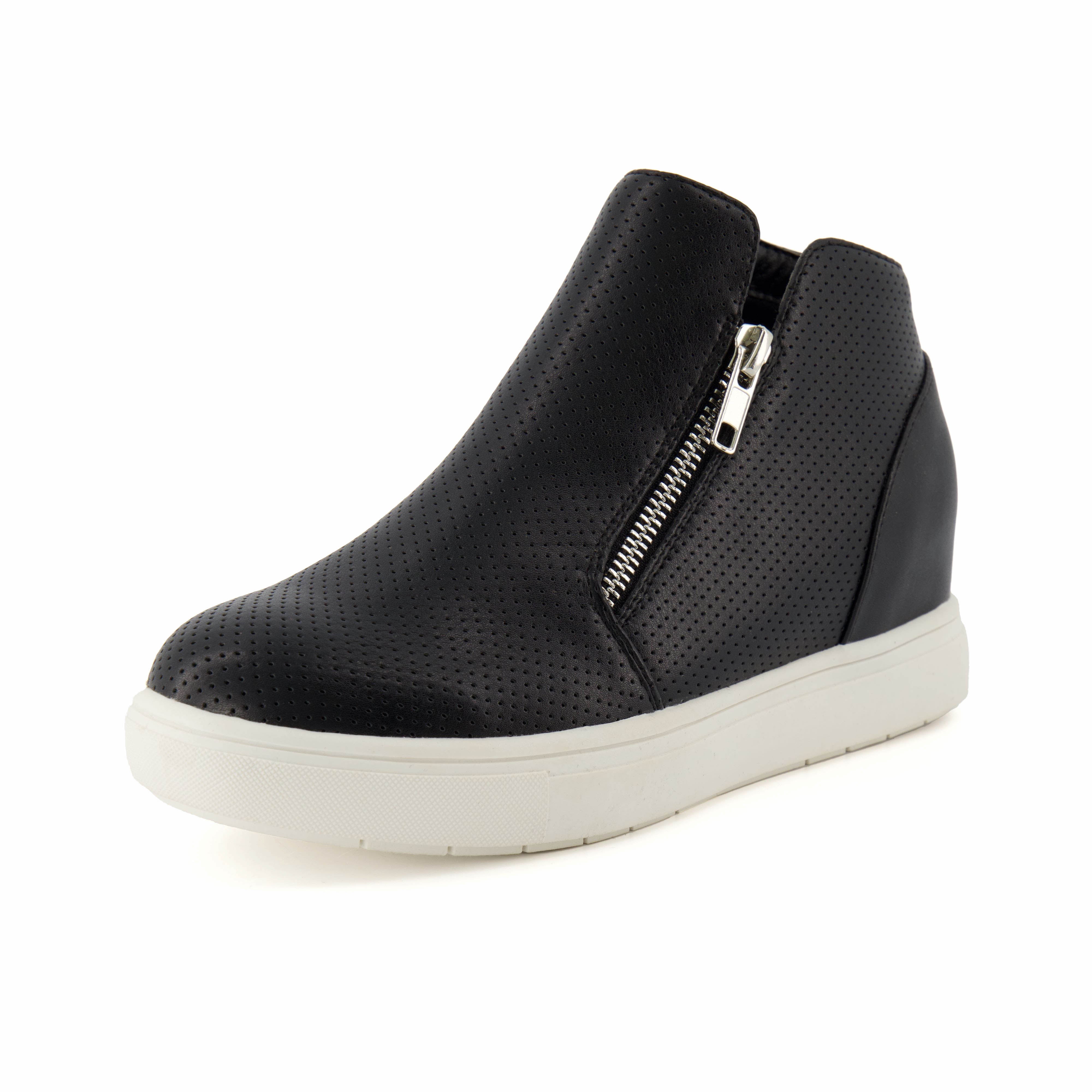 Buy DKNY Women's Essential High Top Slip on Wedge Sneaker, Black, 6.5 at  Amazon.in